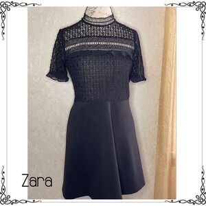 Zara Women Black Lace Dress